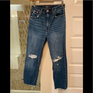 Ultra high rise straight jeans